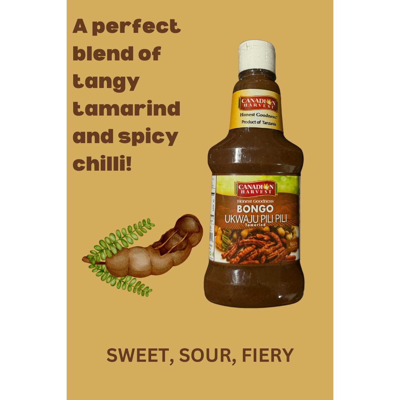 Bongo Ukwaju Pili Pili, Tamarind Hot Sauce by Canadian Harvest