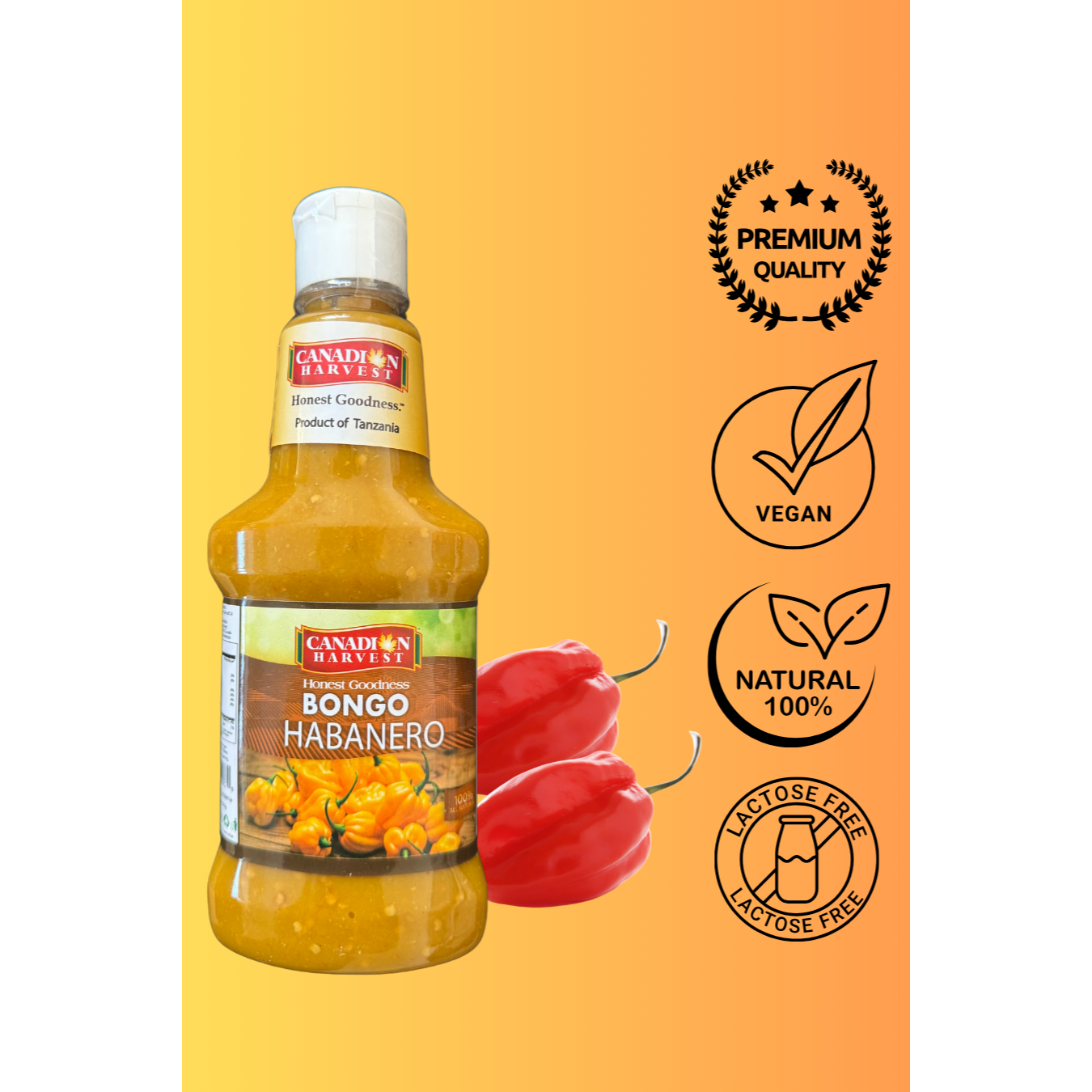 Bongo Habanero Hot Sauce by Canadian Harvest