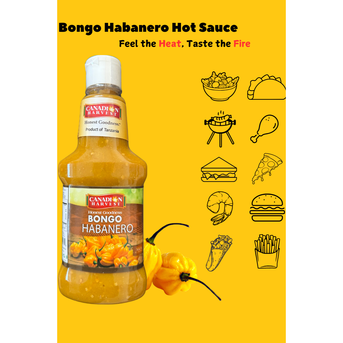 Bongo Habanero Hot Sauce by Canadian Harvest