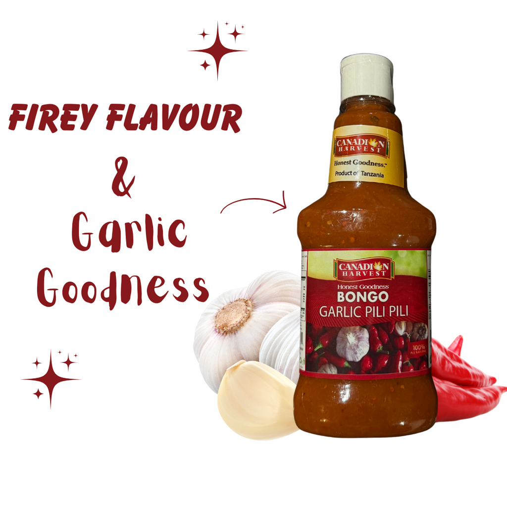 Bongo Garlic Pili Pili (Peri Peri) Hot Sauce by Canadian Harvest