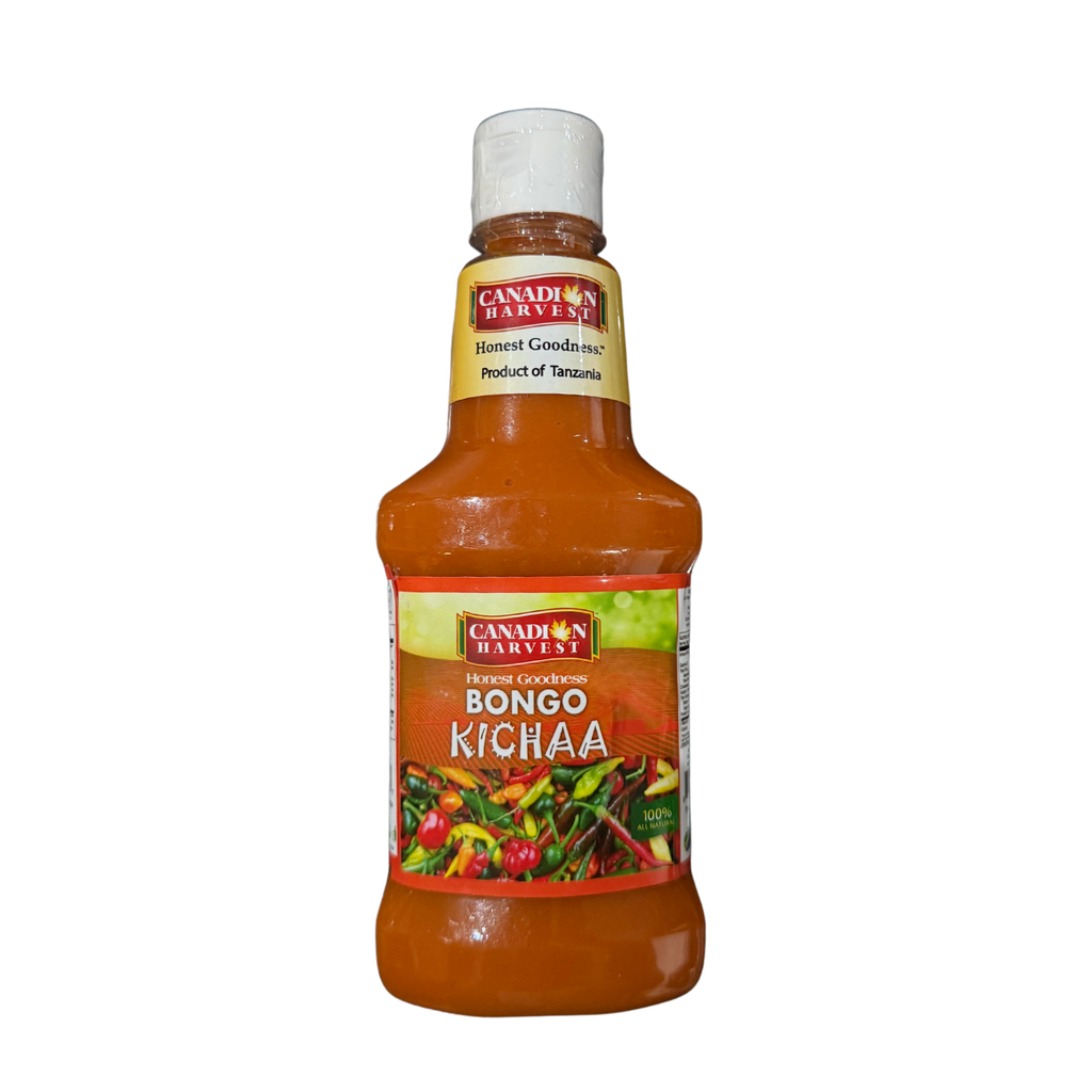 Bongo Kichaa Hot Sauce Made with Ghost Pepeprs by Canadian Harvest